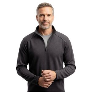 Men's Callaway Gray 1/4 Zip Pull Over Top Size Large